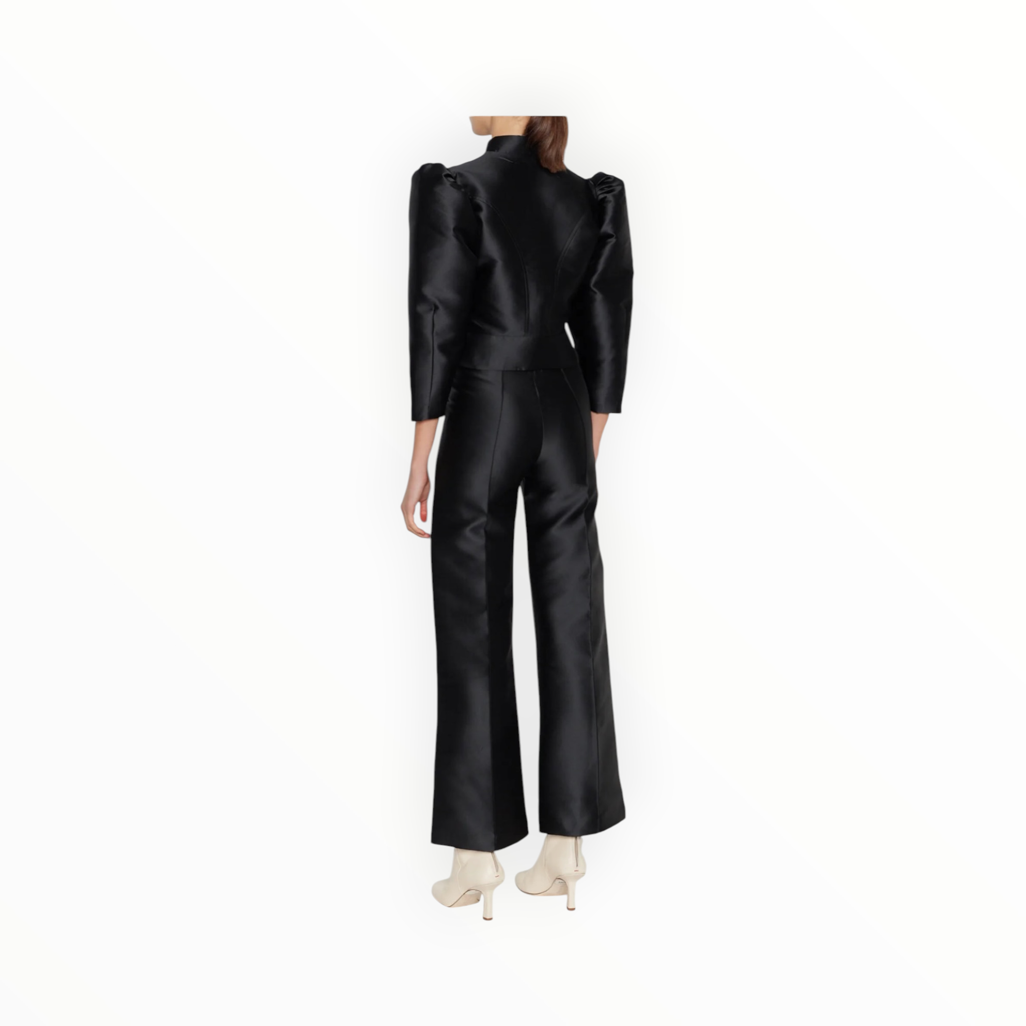 DESTREE Niagara Satin Flared Pants - Black