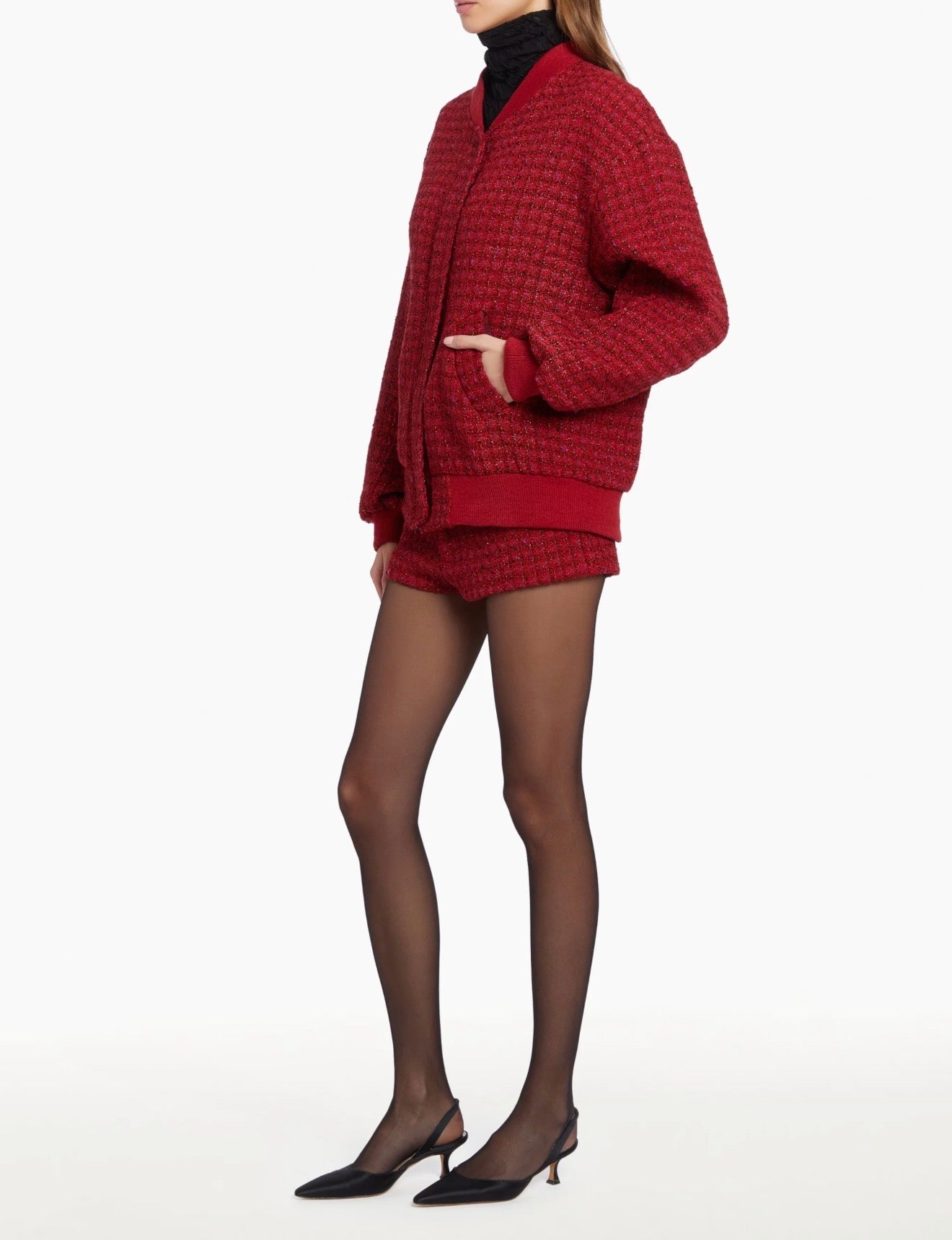 Amanda Uprichard Vero Bomber Jacket - Durham Tweed