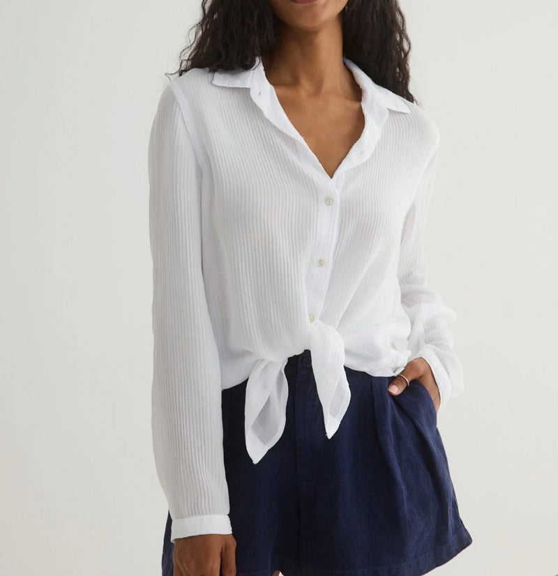 Bella Dahl Clean Front Button Down - White
