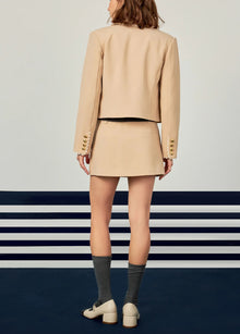 English Factory Scalloped Jacket - Taupe