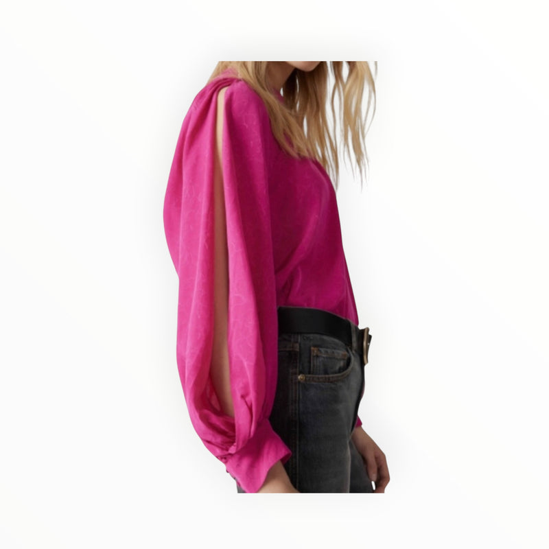 ba&sh Stefy Flowing Blouse - Fuchsia