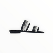 BERNARDO Andorra Slide Sandal - Black/Off White Glove Leather