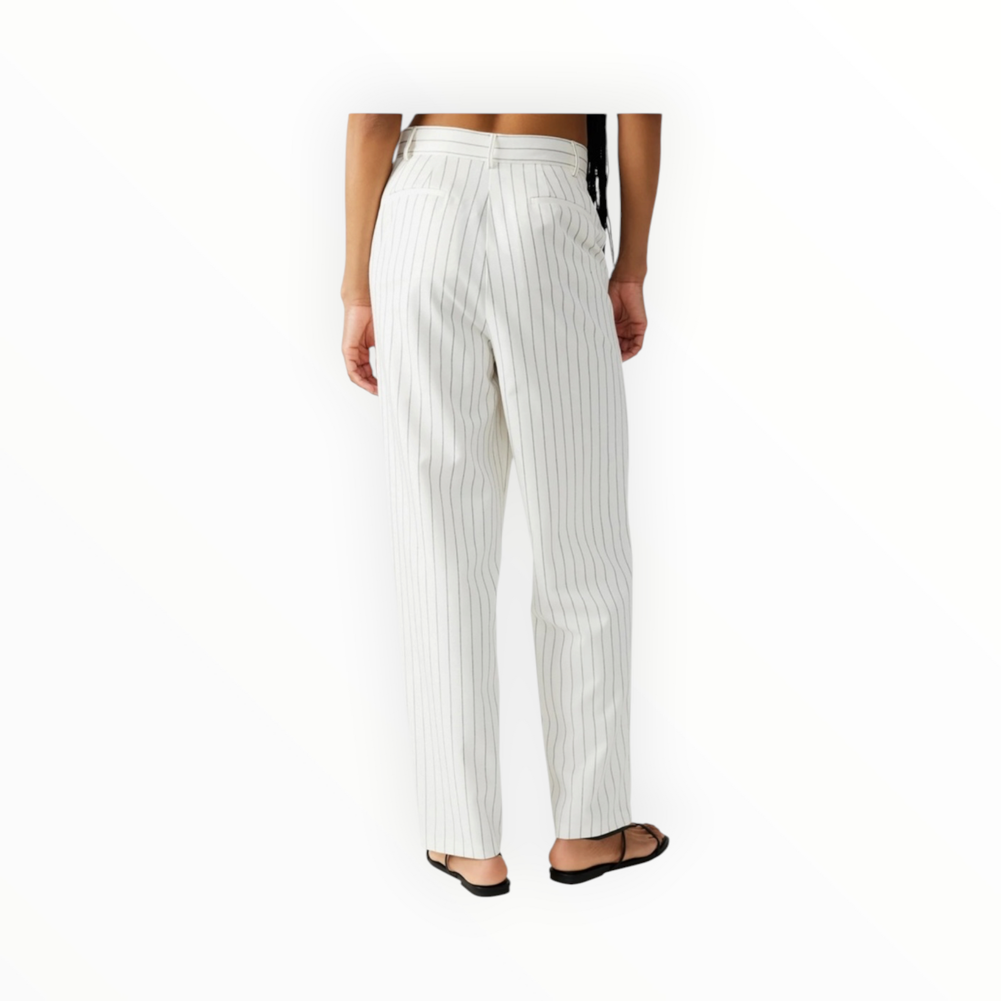 Steve Madden Rumi Pants - White Pinstripe