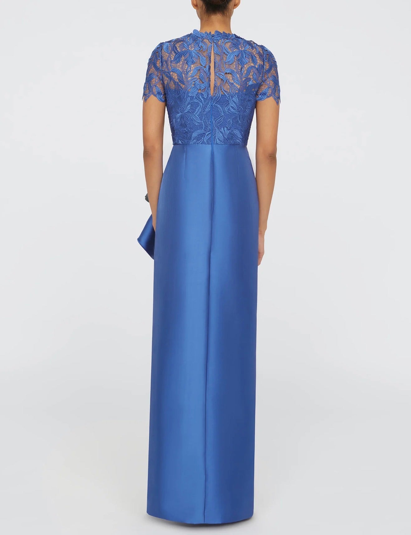 THEIA Selena Column Draped Dress - Blue Mirage