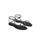 Sam Edelman Ellina Strappy Flat Sandal - Black Leather