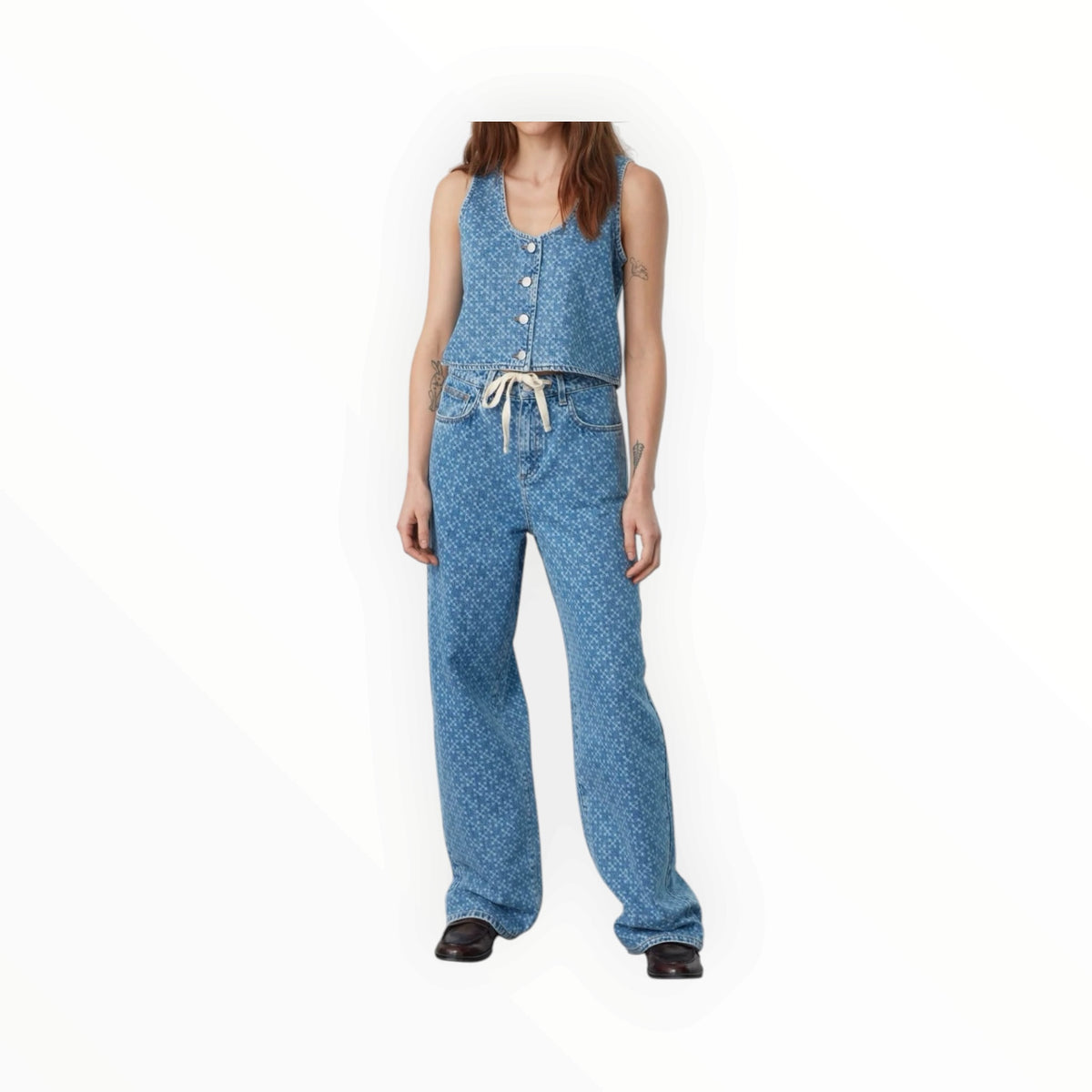 seventy + mochi Kane Cropped Vest - Laser Malibu