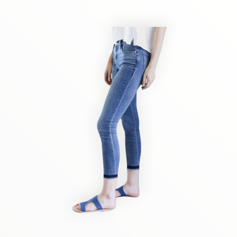 Frame Le High Skinny With Shadow Hem - Langstone