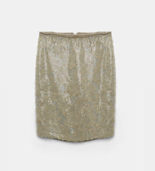 Dorothee Schumacher Sequin Statement Skirt - Olive Grey