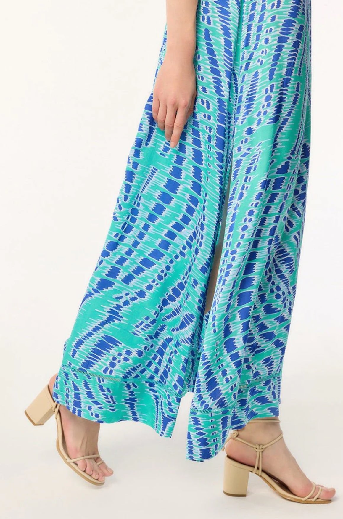 Poupette St. Barth Long Dress Cassandra - Sky Kalina