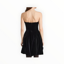 Shoshanna Lunar Stretch Velvet Dress - Jet Black