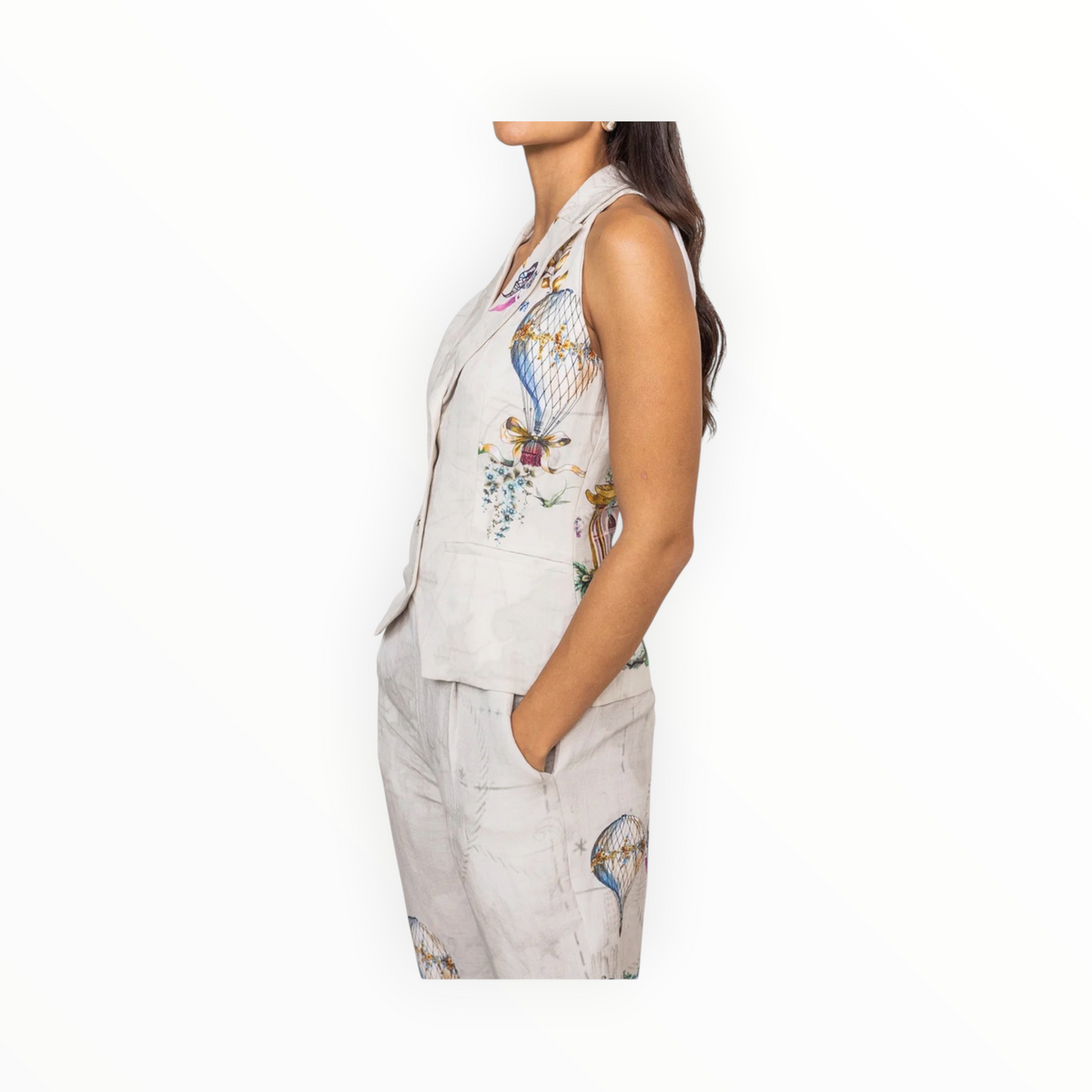 Ranna Gill Kea Halter Waist Coat - Grey