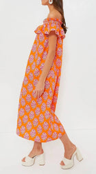 Pink City Prints Tangerine Buta Tallulah Dress