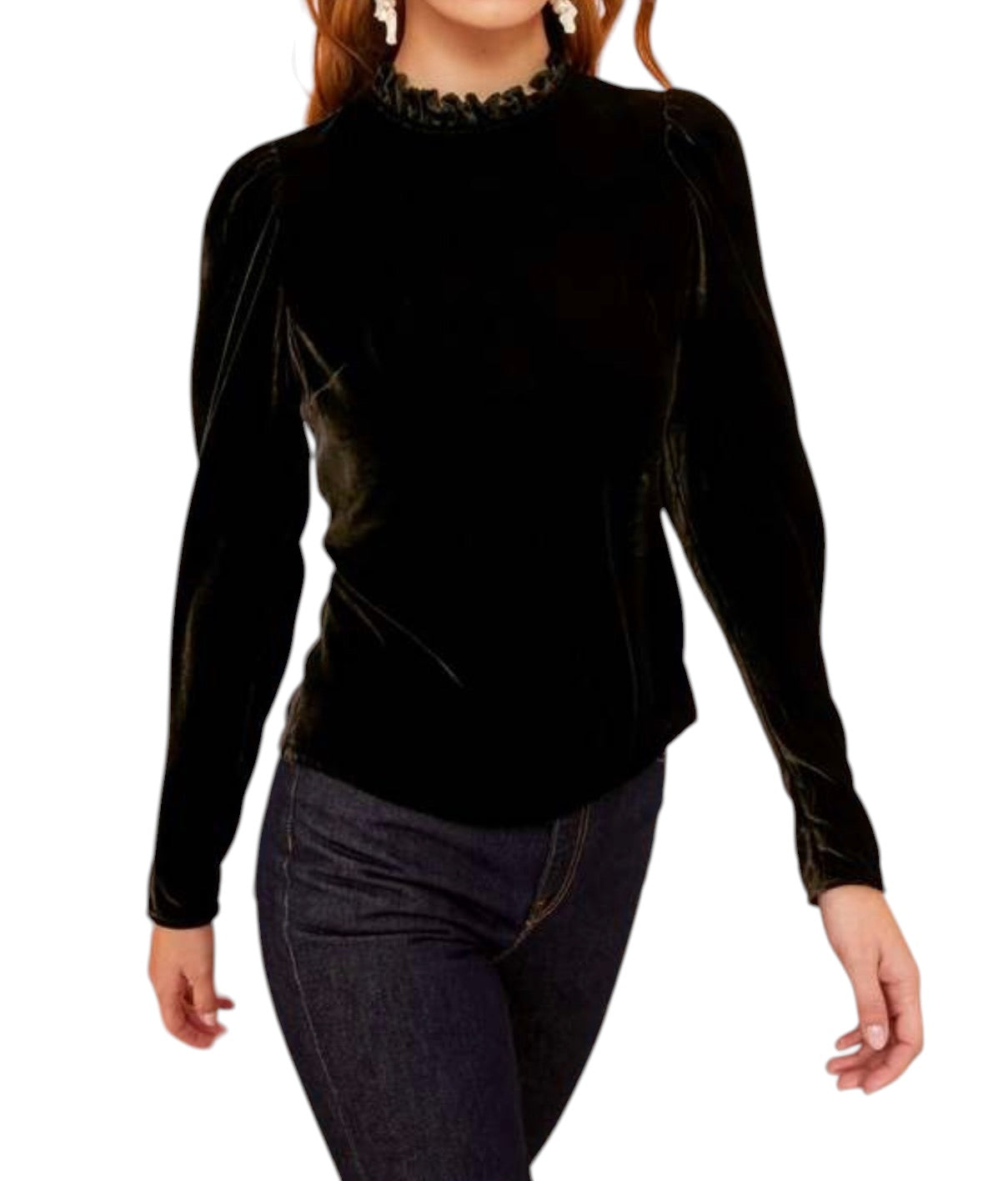 Ulla Johnson Marlene Velvet Blouse - Noir