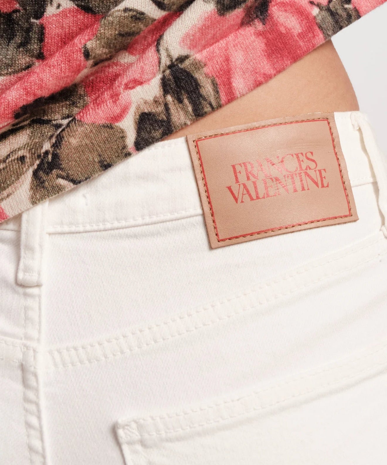 Frances Valentine Smarty Cuffed Jeans - White