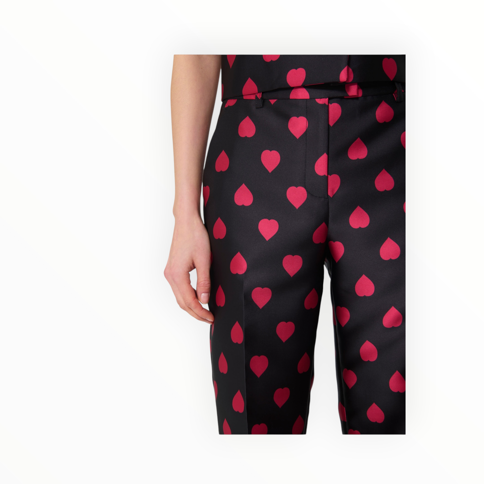 Tara Jamon Pitt Pant - Black Heart Print