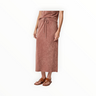 LILLA|P Terry Bias Skirt - Bark
