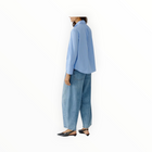 Oui Blouse W/Tie - Blue/White Stripe