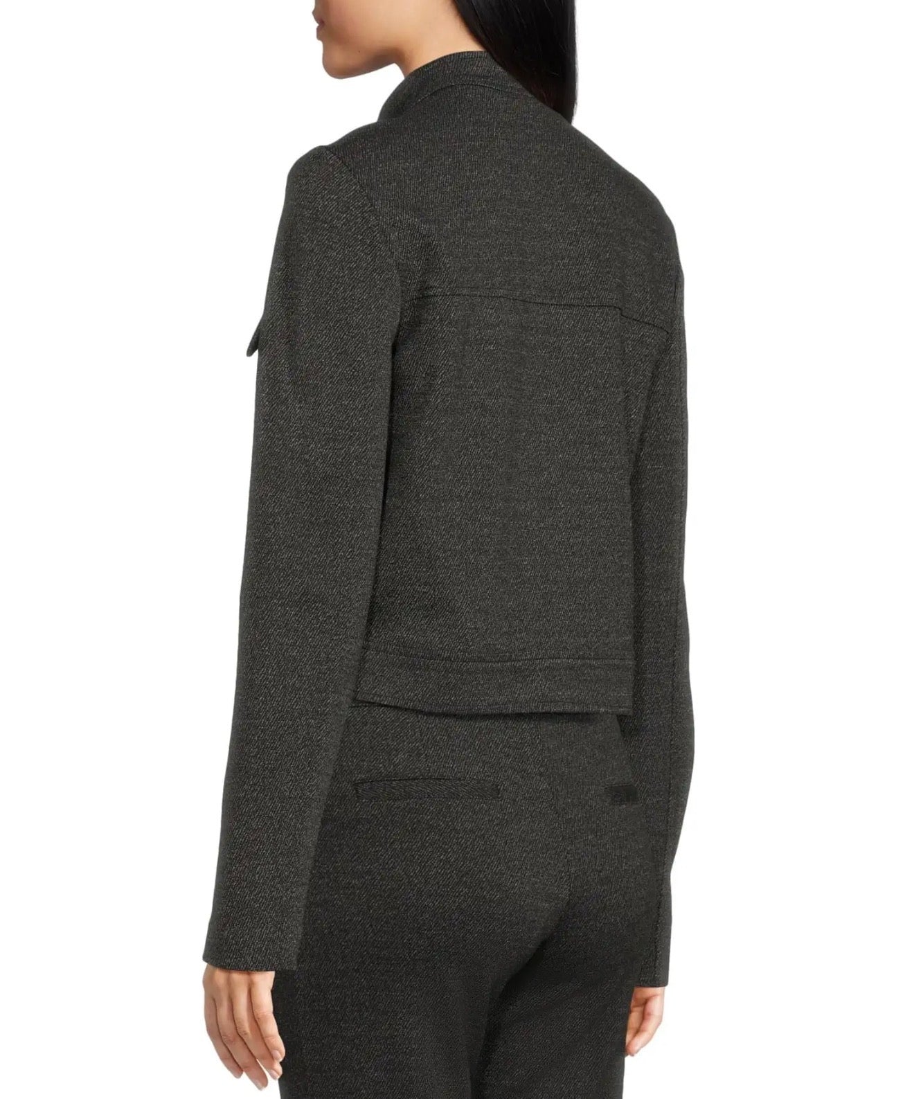 Elliott Lauren Crop Twill Jacket - Grey