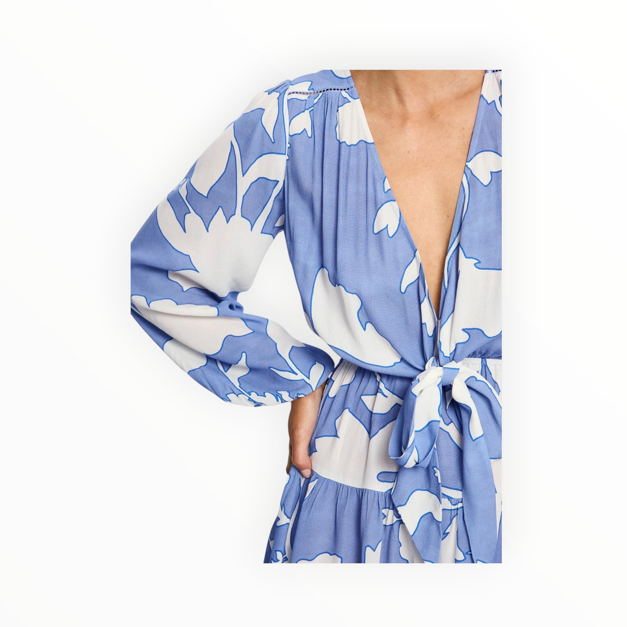 Kivari Amelie Tie Front Mini Dress