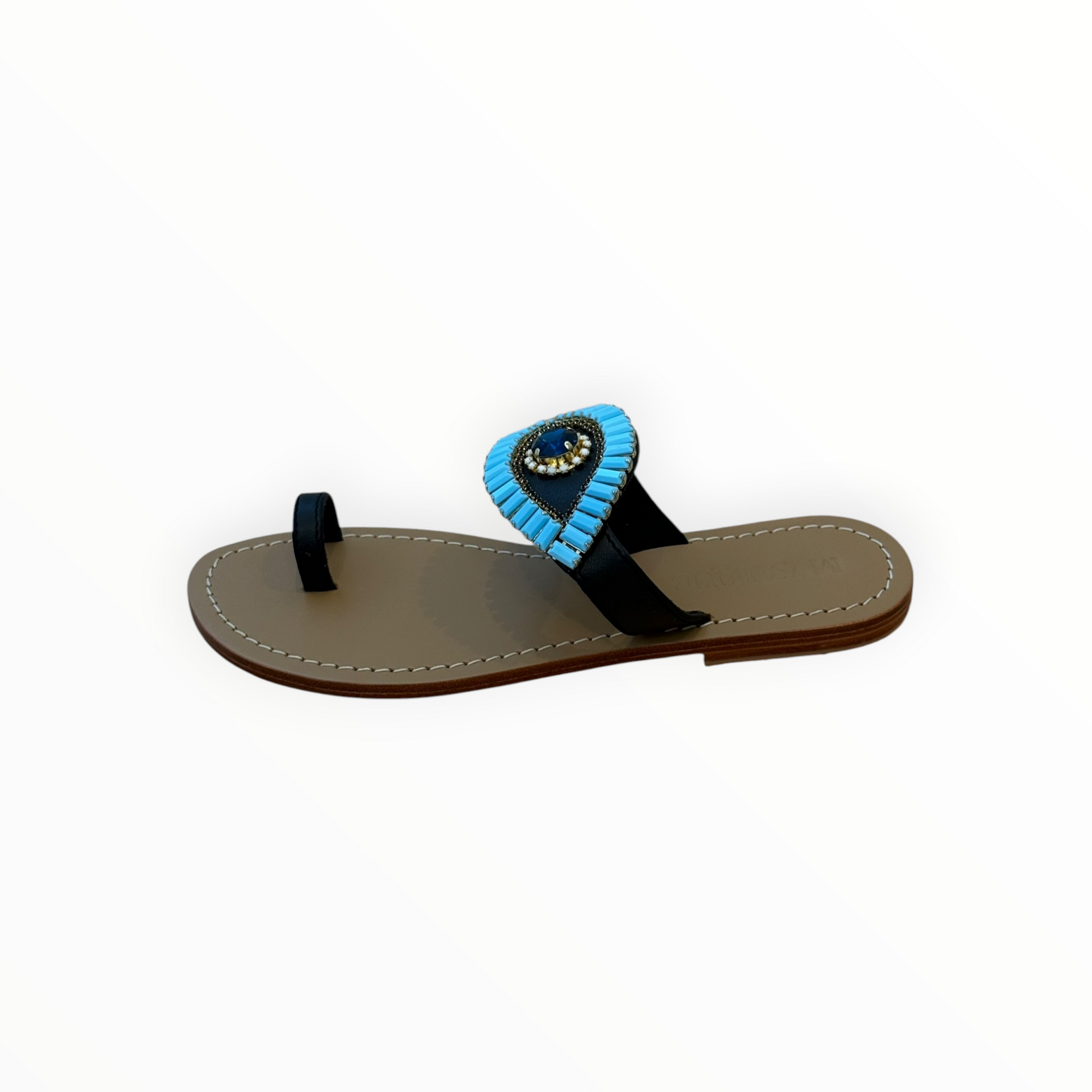 Mystique Sandals - Black/Turquoise