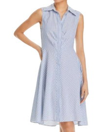 Derek Lam 10 Crosby Smith Dress - Blue/White Stripe