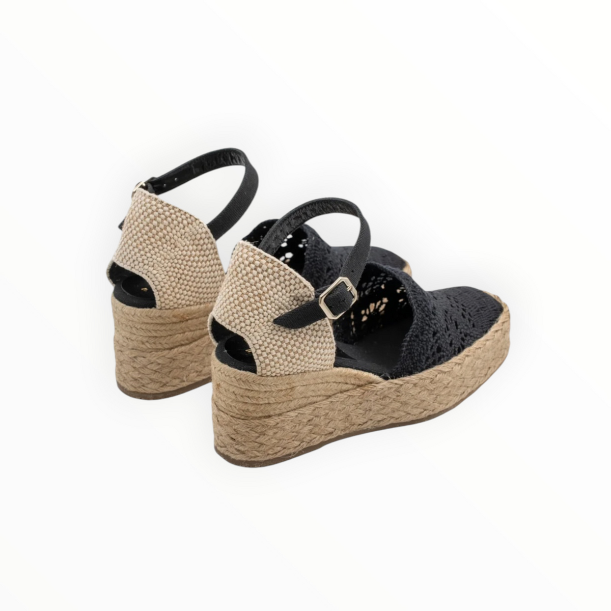 Palomitas By Paloma Barceló Kleo Tejido Crochet Sandal - Black