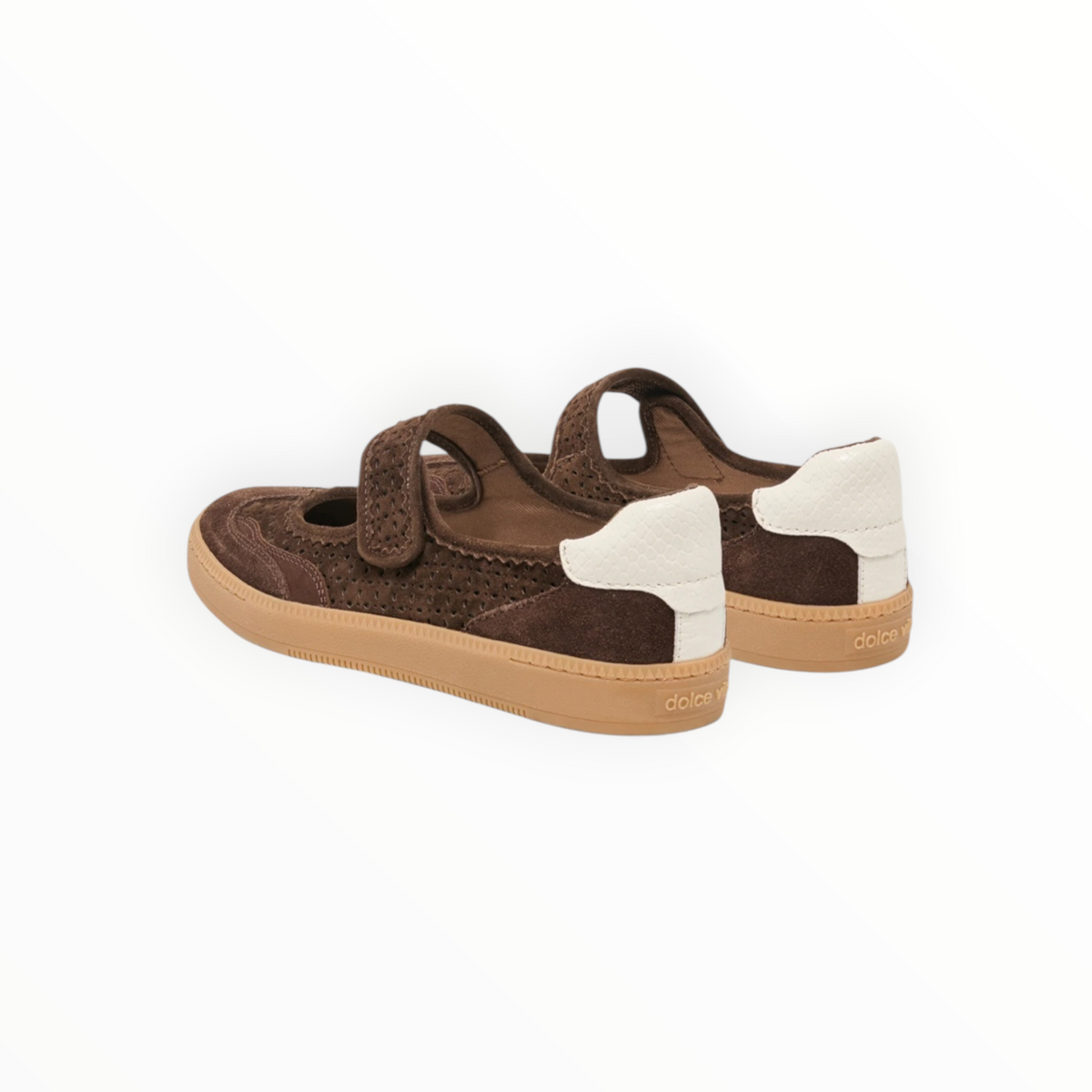 Dolce Vita Nanet Sneakers - Dark Brown Perforated Suede