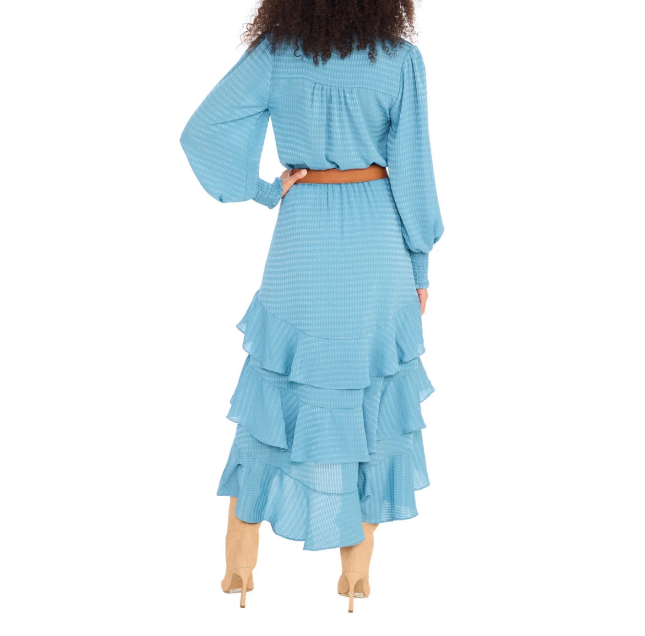 Allison New York Ella Midi Skirt - Steel Blue