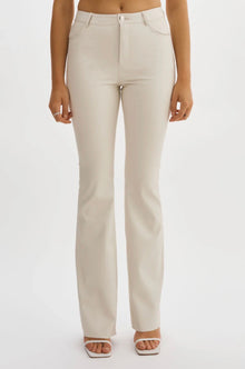 Lamarque Kaida Faux Leather Pants - Ivory