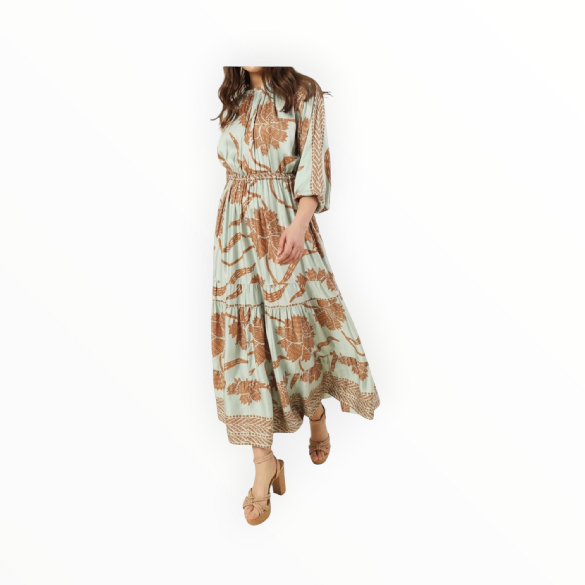 Omika Nina Midi Dress - Nia Seafoam