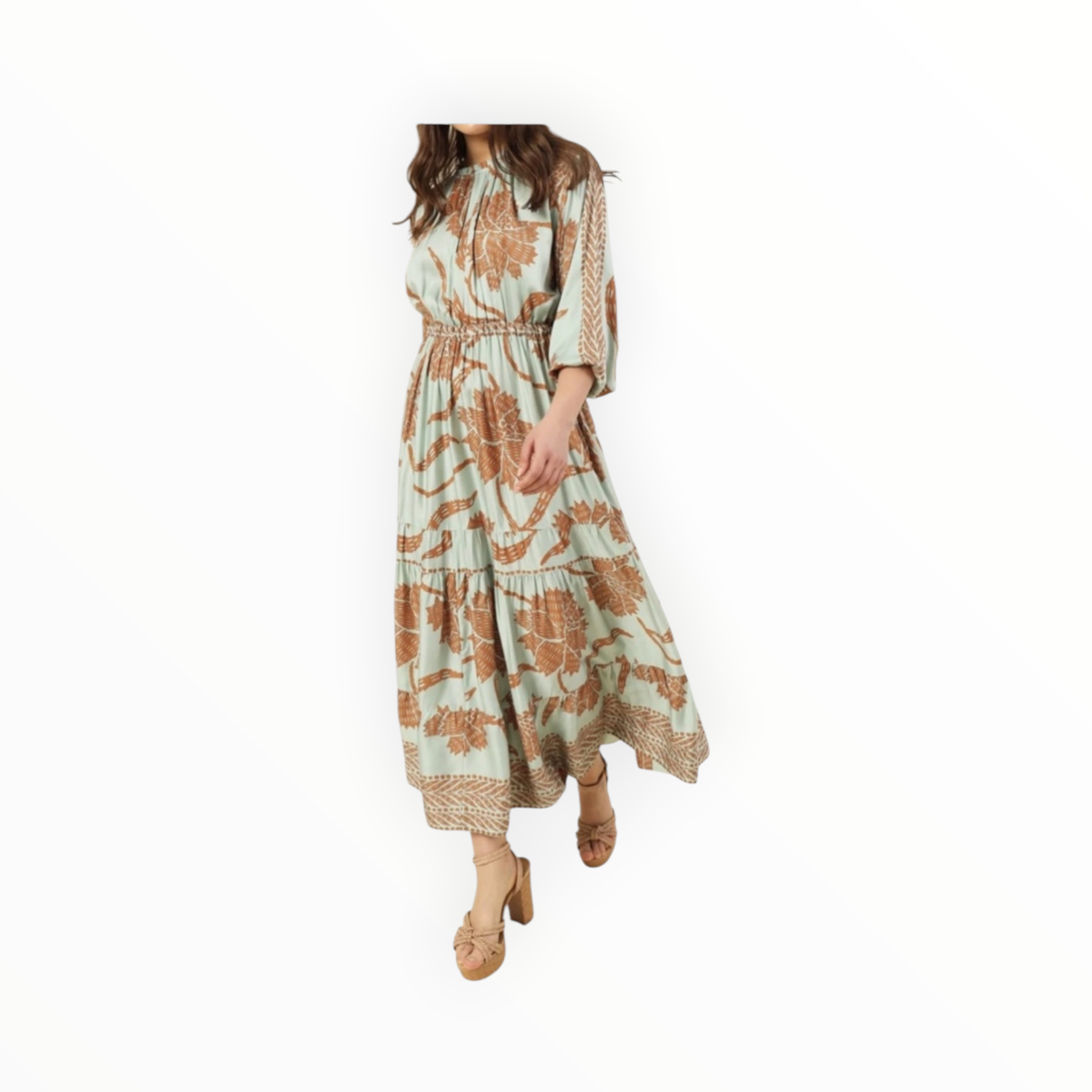 Omika Nina Midi Dress - Nia Seafoam