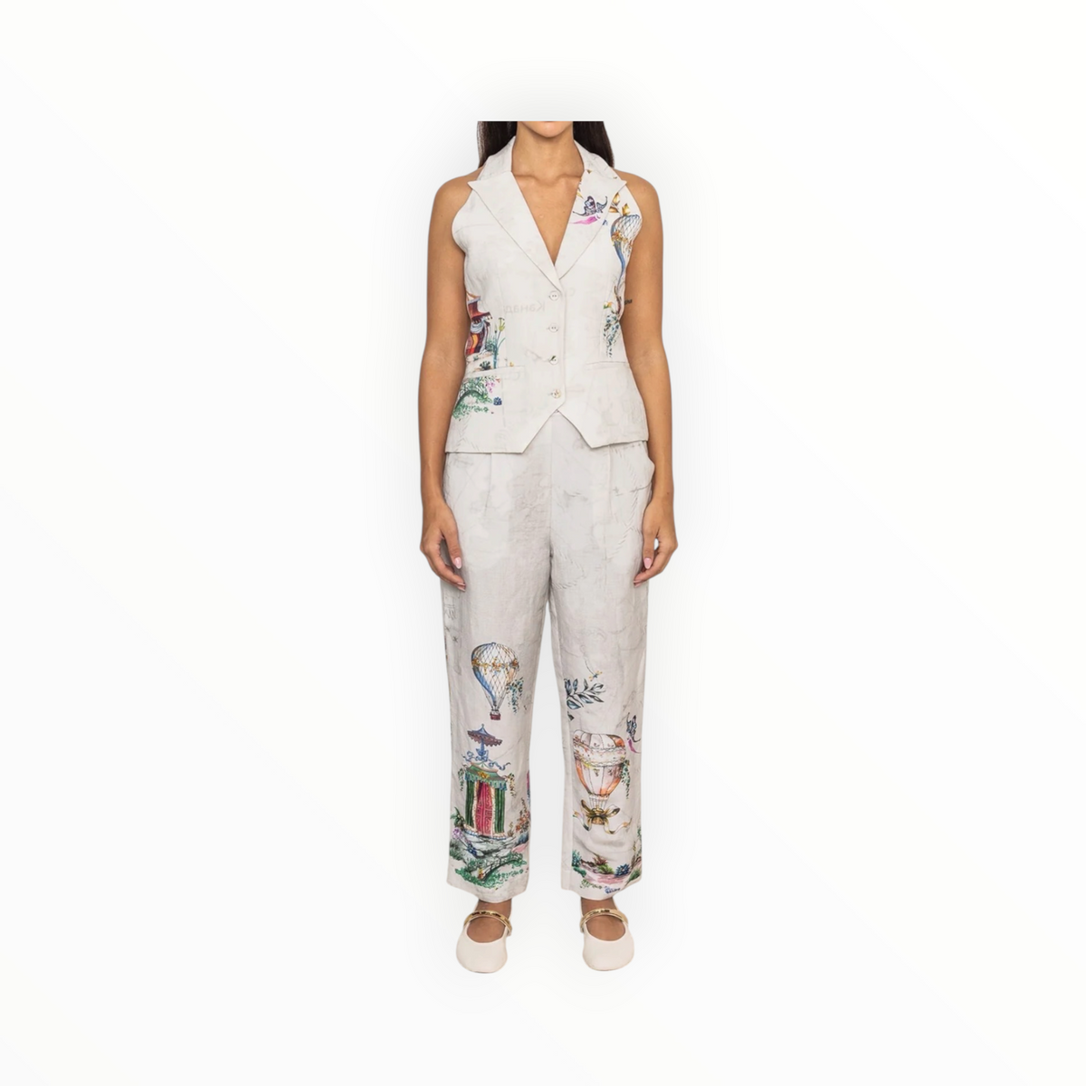 Ranna Gill Kea Halter Waist Coat - Grey