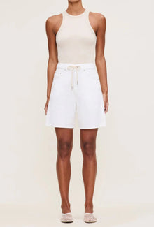 DL1961 Taylor Aura Drawstring Shorts - White Drawcord