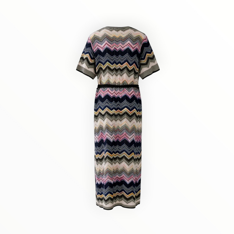 Oui Knitted Midi Dress - Rose Blue