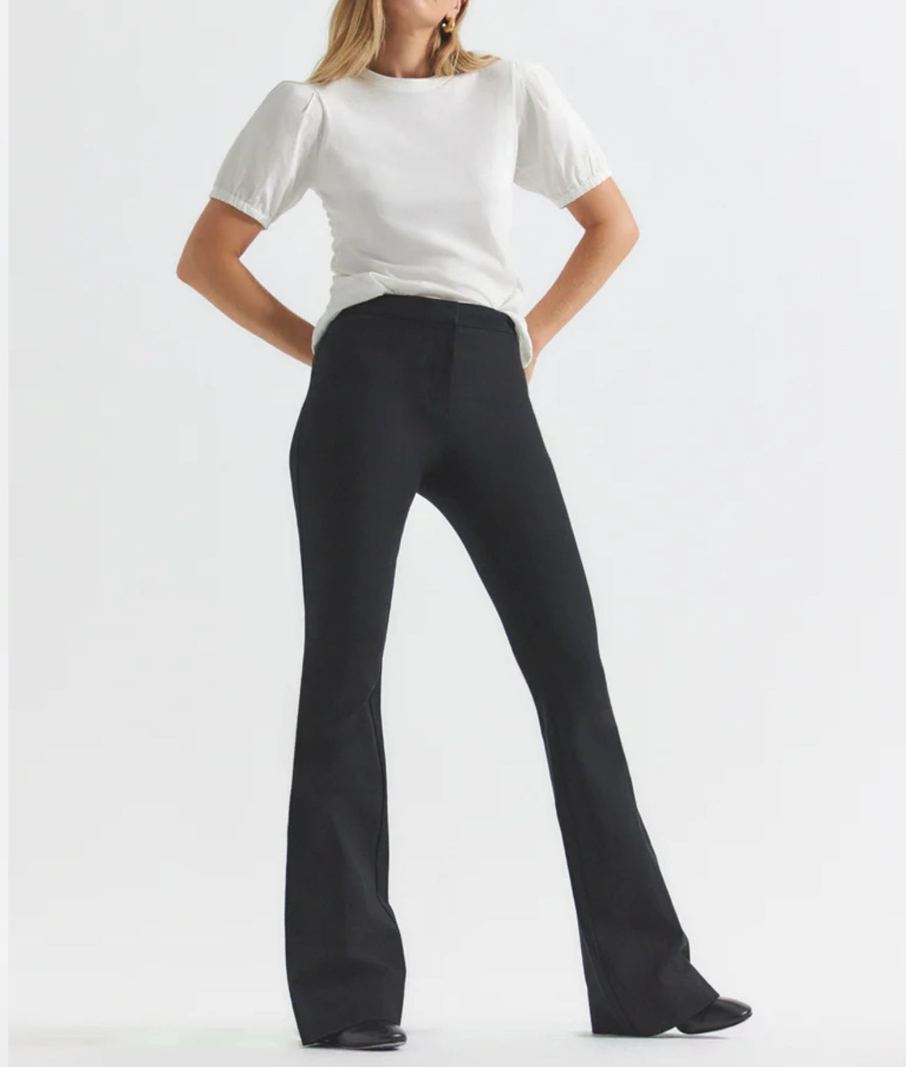 Derek Lam 10 Crosby Flare Trouser - Black