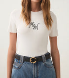 aje. Prophecy Knit Logo Baby Tee - Black/White