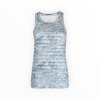 Majestic Filatures Linen Stripe Scoop Neck Tank - Marine/Blanc