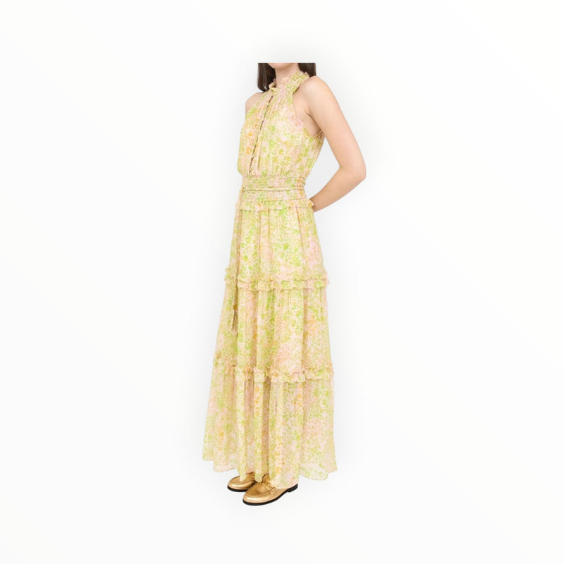 Christy Lynn Amanda Dress - Lime Leopard