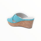 Chocolate Blu Winner Wedge - Patent Aqua