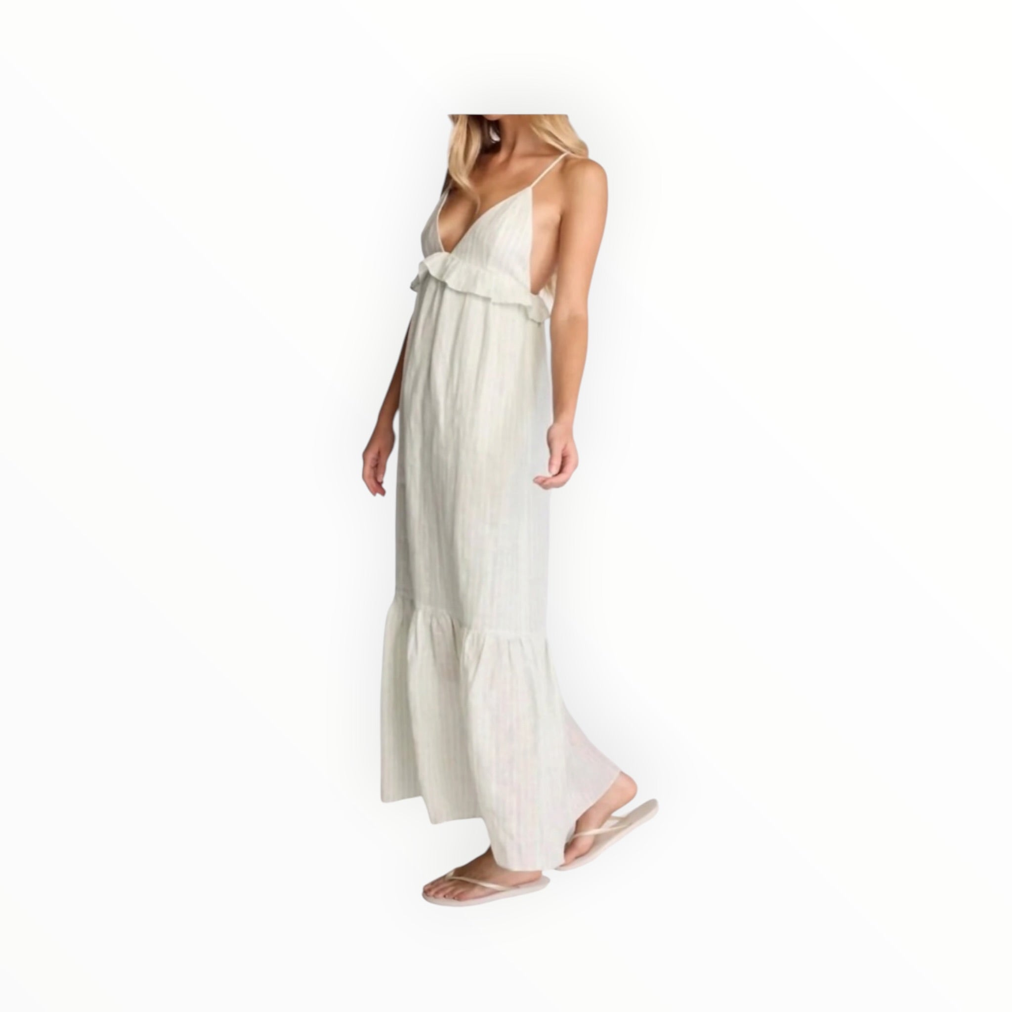 sundays Marceline Dress - Sea Foam Stripe
