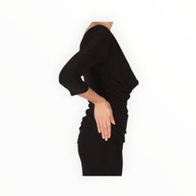 Joseph Ribkoff Drape Neck Top - Black