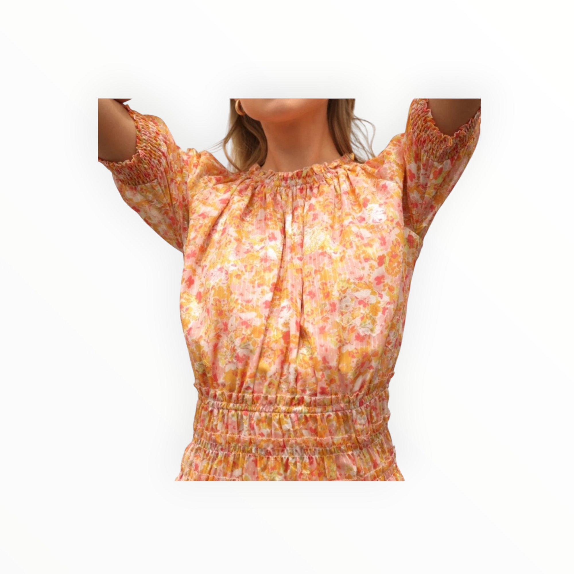 Greylin Frida Smocked Waist Dress - Mango