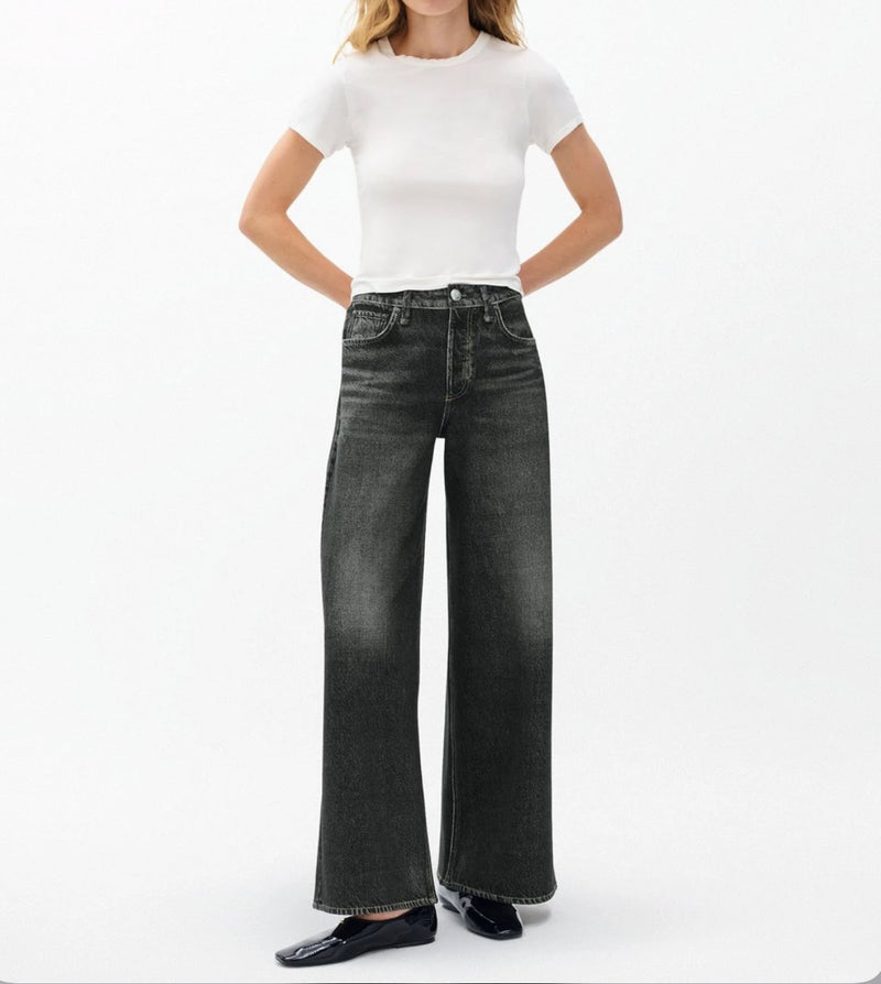 rag & bone Miramar Sofie Wide-Leg Pants - Washed Black