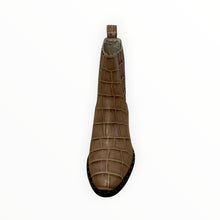 Frēda Salvador Drew Chelsea Boot - Khaki Croc Embossed