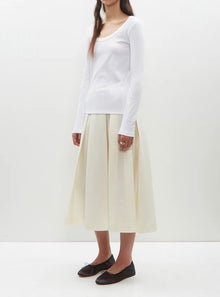 TOTÊME Wool Silk Twinflower Skirt - Macadamia