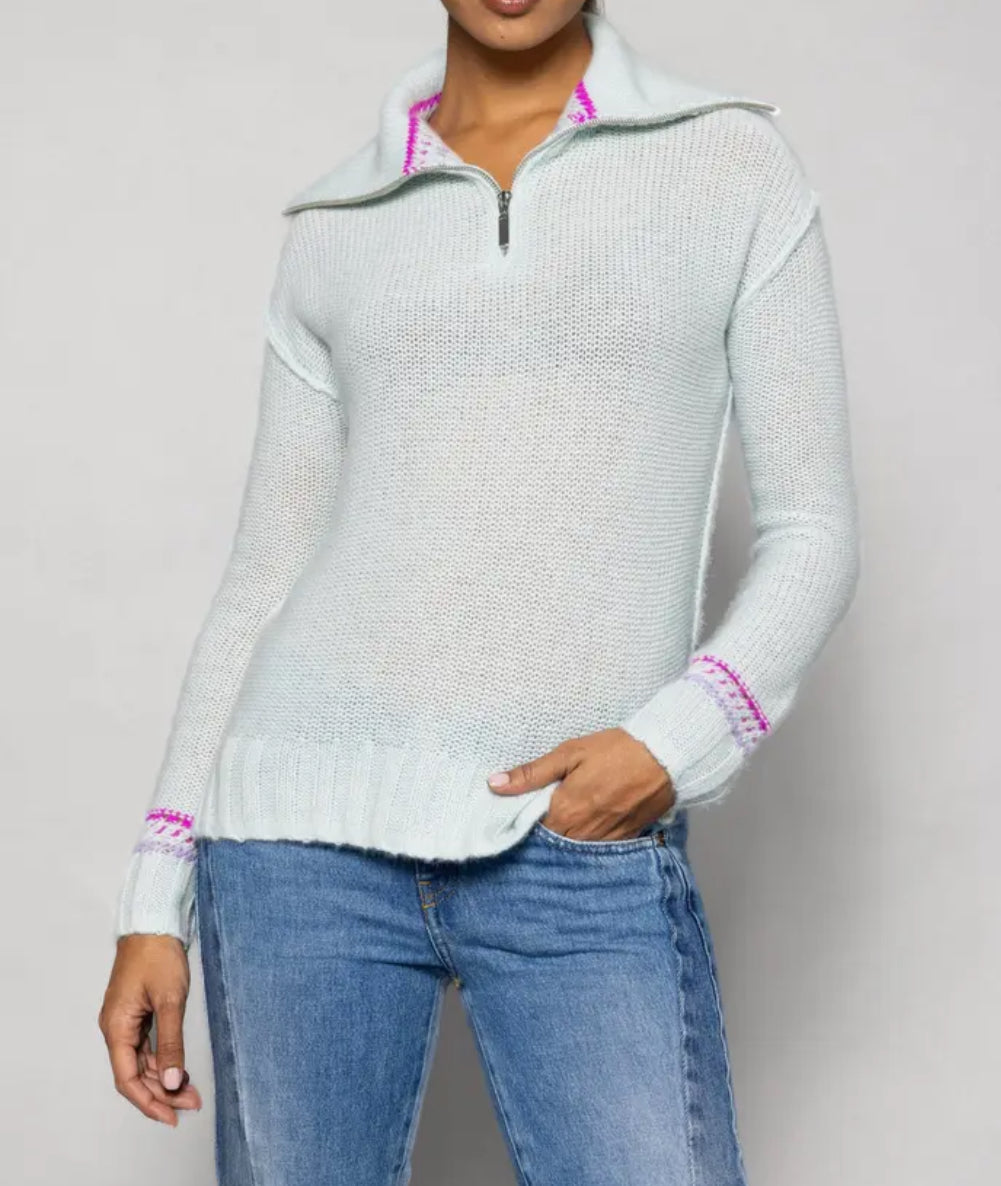 Lisa Todd Powder Posh Sweater - Barely Blue
