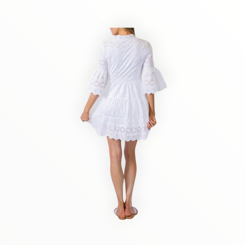 Sail to Sable Eyelet Charlotte Dress - White