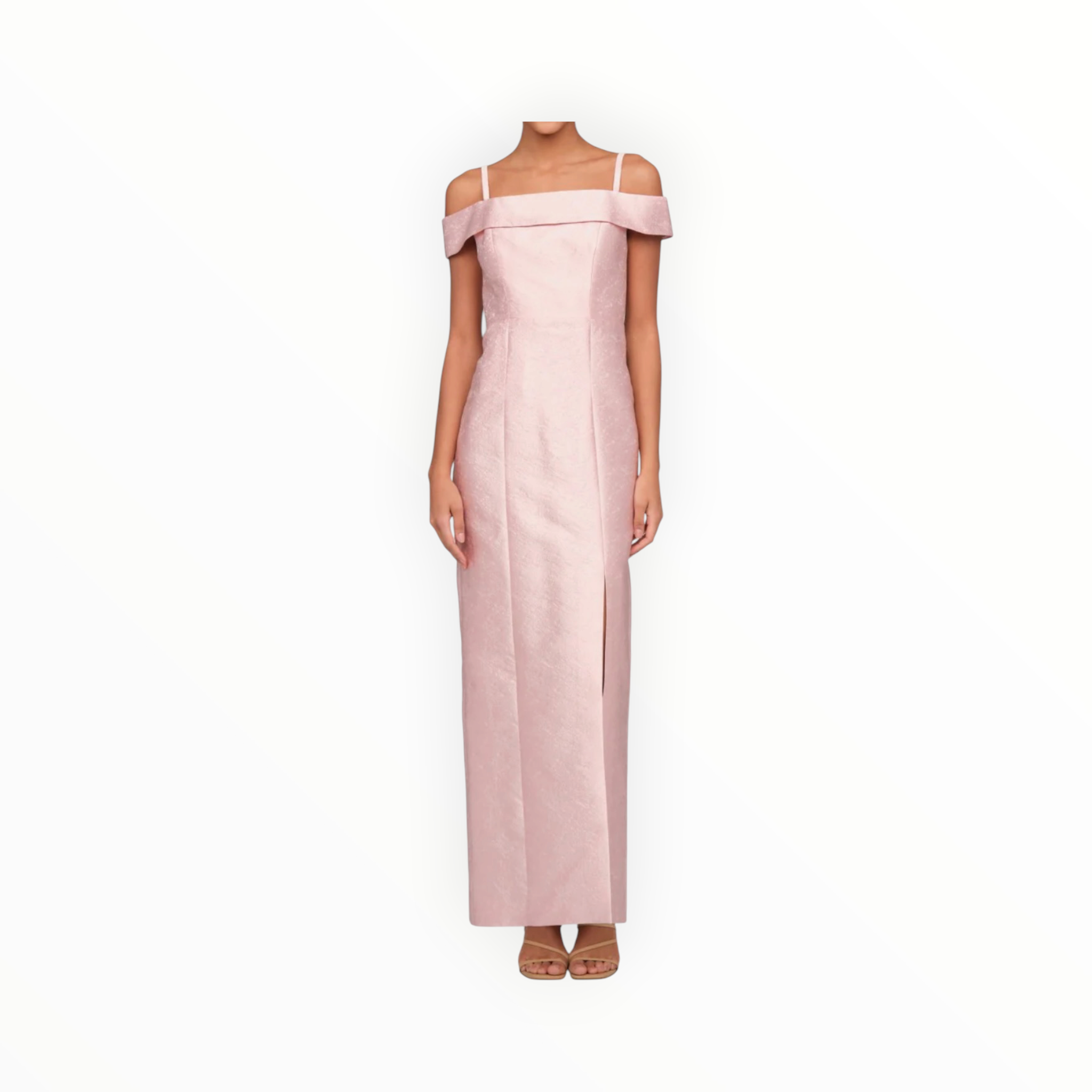 Kay Unger Edith Column Gown - Ballet Pink