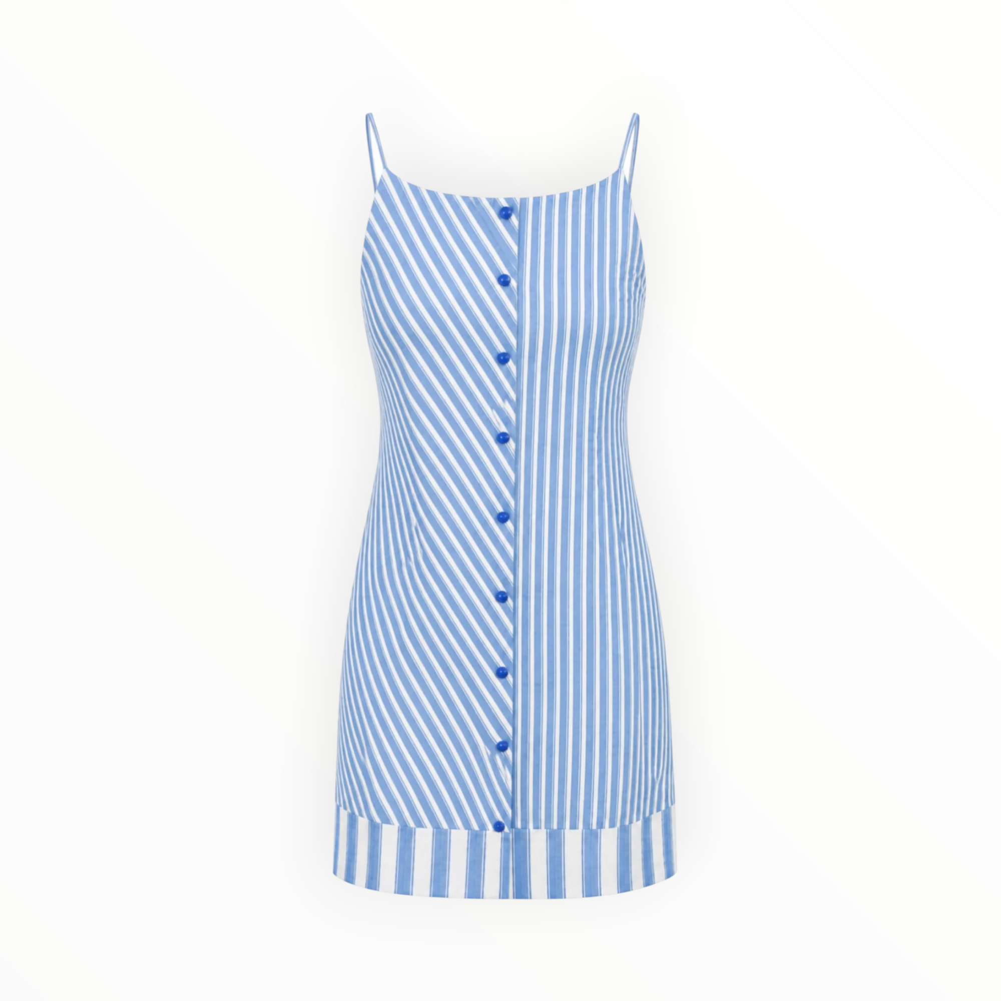 Anna Cate Primm Stripe Mini Dress - Italian Blue