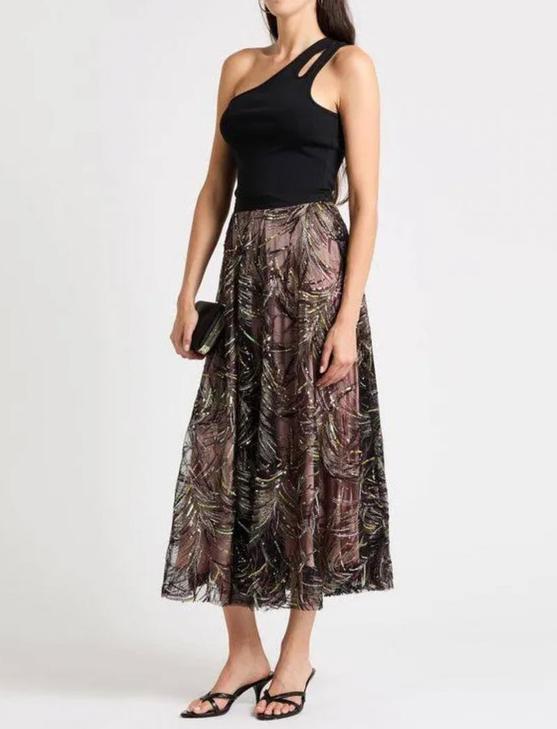 Psophía Sparkling Tulle Skirt - Mauve